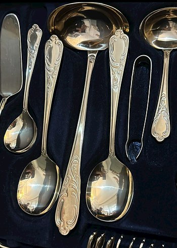 Diğer Gold Renkli Bestecke Solingen Çatal Kaşık Seti