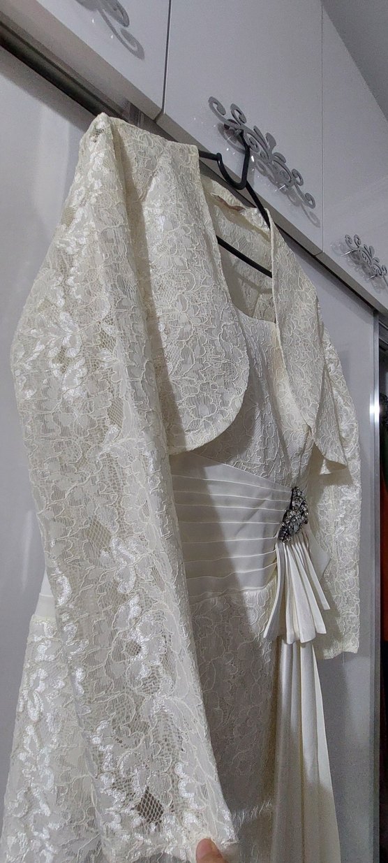 Dantel Detaylı Uzun Kollu abiye #abiye - Görsel 3