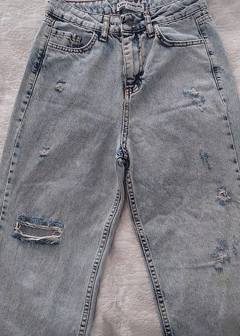 Açık mavi- Yırtmaç detaylı Pantolon #pantolon - Görsel 2