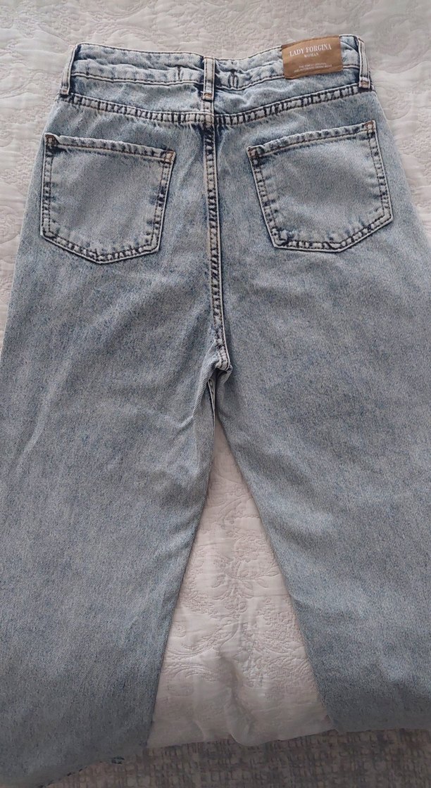 Açık mavi- Yırtmaç detaylı Pantolon #pantolon - Görsel 3