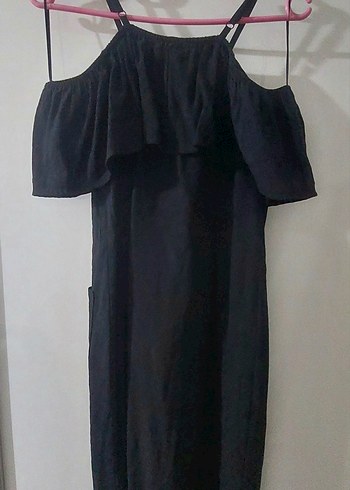 Siyah straplez düğmeli elbise #elbise - Görsel 4