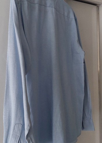 Düğmeli Mavi Erkek Gömlek #gömlek #erkek gömlek - Görsel 3