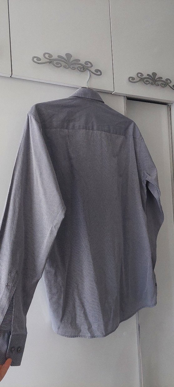 Gri uzun kollu erkek Gömlek #gömlek - Görsel 4
