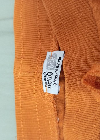 3 yaş Hellobaby eşofman altı mavi ve turuncu 2 adet - Görsel 4