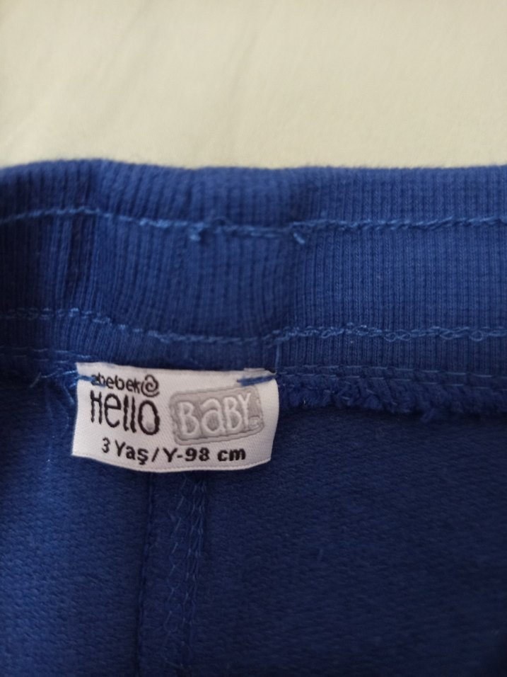 3 yaş Hellobaby eşofman altı mavi ve turuncu 2 adet - Görsel 3