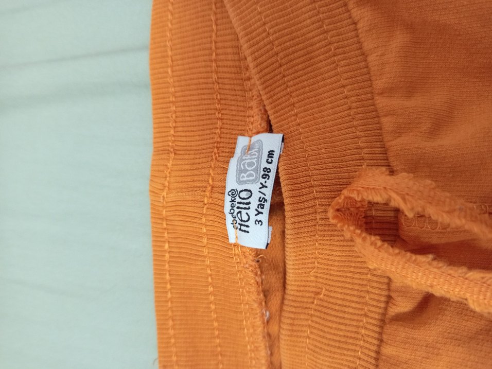 3 yaş Hellobaby eşofman altı mavi ve turuncu 2 adet - Görsel 4