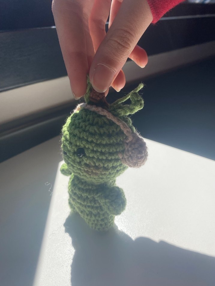 Yeşil Örgü Peluş Oyuncak - Görsel 3