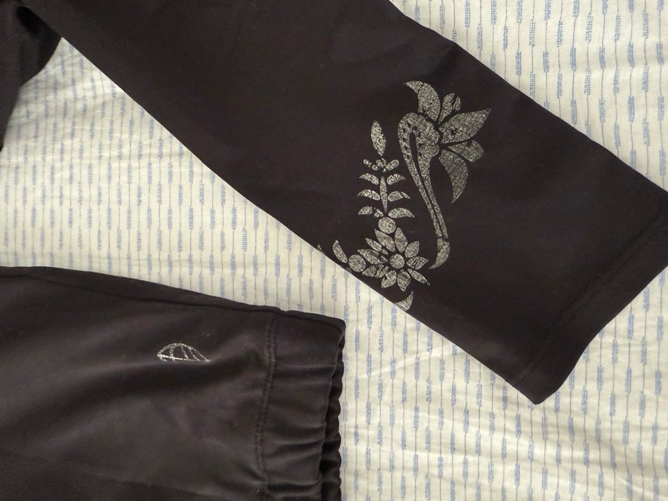 Siyah bisiklet Yaka Uzun Kollu Atletik Üst - Görsel 3