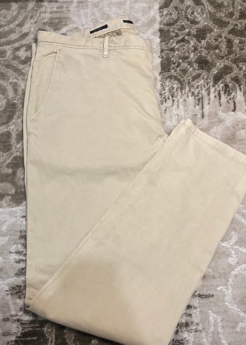 Bej Keten Regular Fit Erkek Pantolon