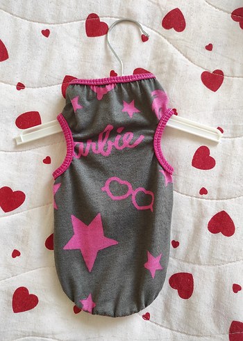 Gri Üzerine Pembe Desenli Kedi Kıyafeti - Görsel 2