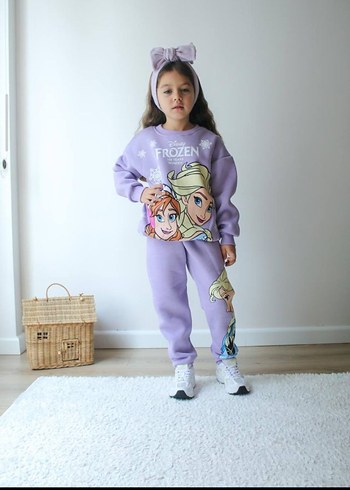 frozen baskılı kız çocuk takımı 3 10 yaş arası - Görsel 2