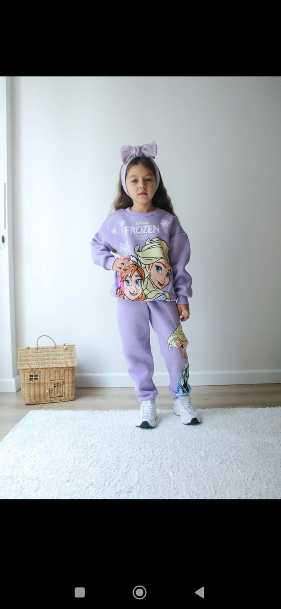 frozen baskılı kız çocuk takımı 3 10 yaş arası - Görsel 2