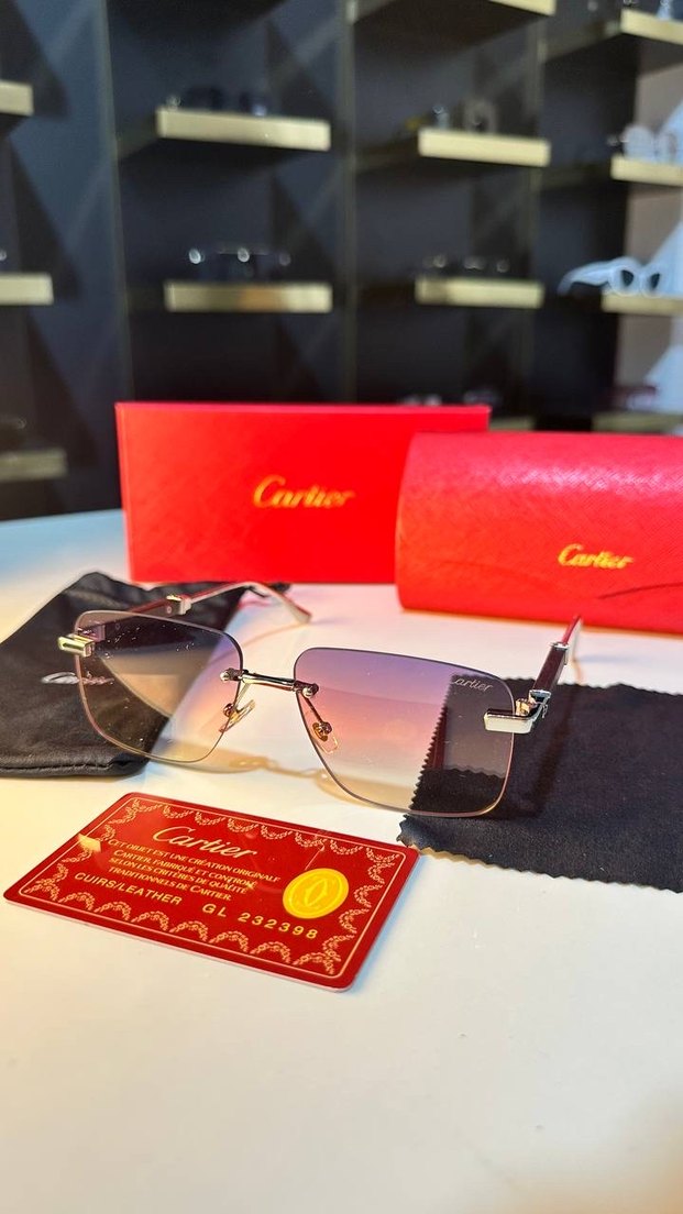 Cartier Renkli Transparan Kadın Gözlük - Görsel 2