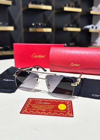 Cartier Gri Şeffaf Klasik Kadın Güneş Gözlüğü - Görsel 2