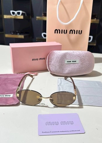 Miu Miu Kadın Kahverengi Şeffaf Güneş Gözlüğü - Görsel 2