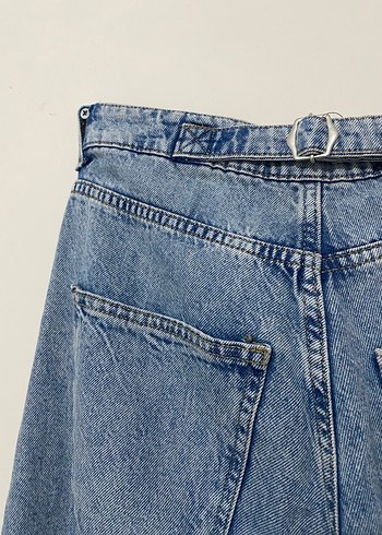 38 Beden mavi Renk Gri Mavimsi Rahat Kesim Midi Kot Pantolon