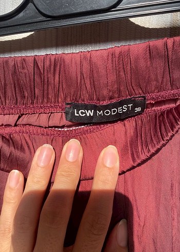 Bordo Keten Salaş Uzun Etek - Görsel 3