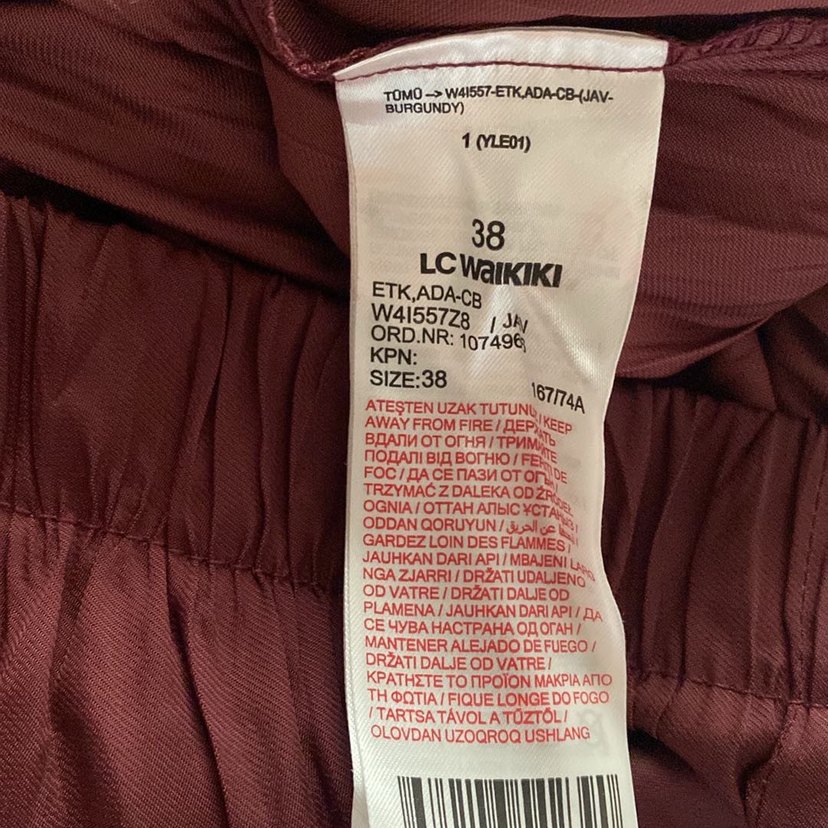 Bordo Keten Salaş Uzun Etek - Görsel 5