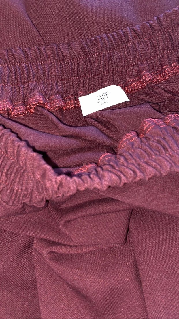 Bordo Uzun Salaş Kadın Etek - Görsel 4