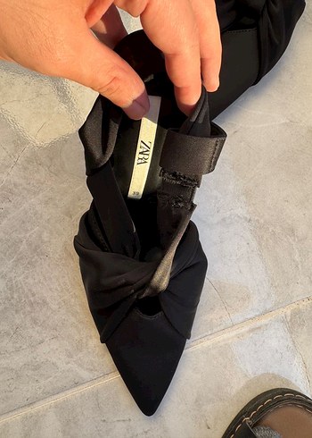 39 Beden Kadın Siyah Topuklu Stiletto Ofis Ayakkabısı
