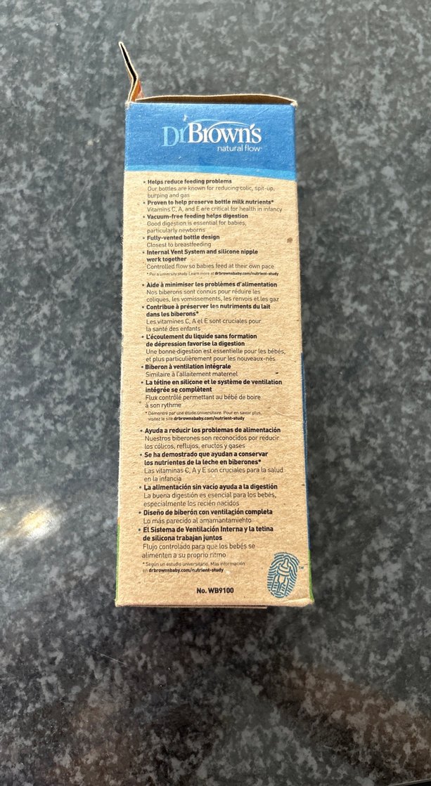 Dr. Brown's  Anti Colic cam biberon 270 ml - Görsel 3