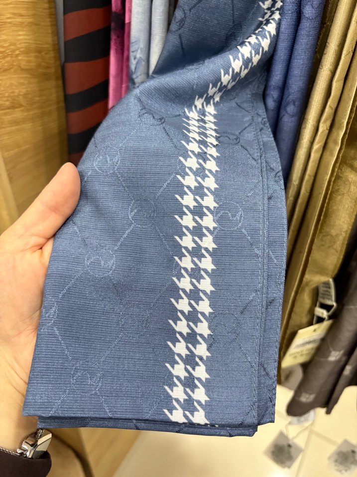 Kadın Mavi Örgü Desenli Şal - Görsel 2