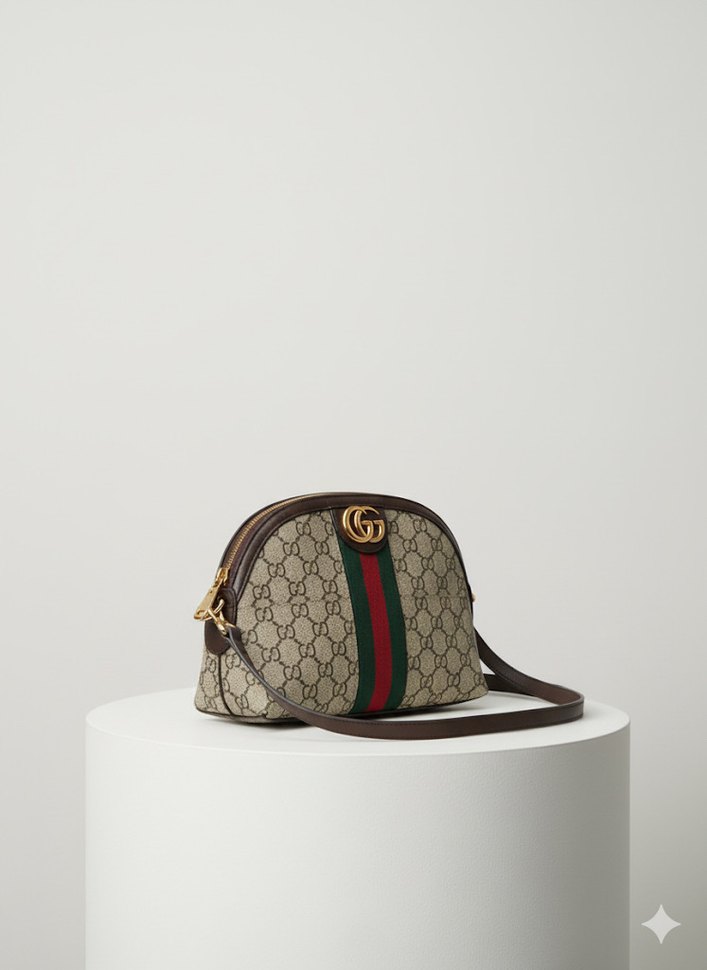 Bej Modern Gucci yandan takmalı çanta - Görsel 2