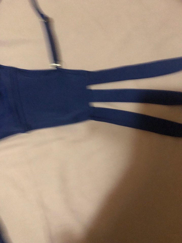 Mavi Strappy Kadın Bikini Üstü - Görsel 4