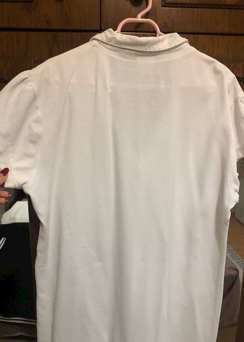 Beyaz Pamuklu Hamile Midi Elbise - Görsel 3