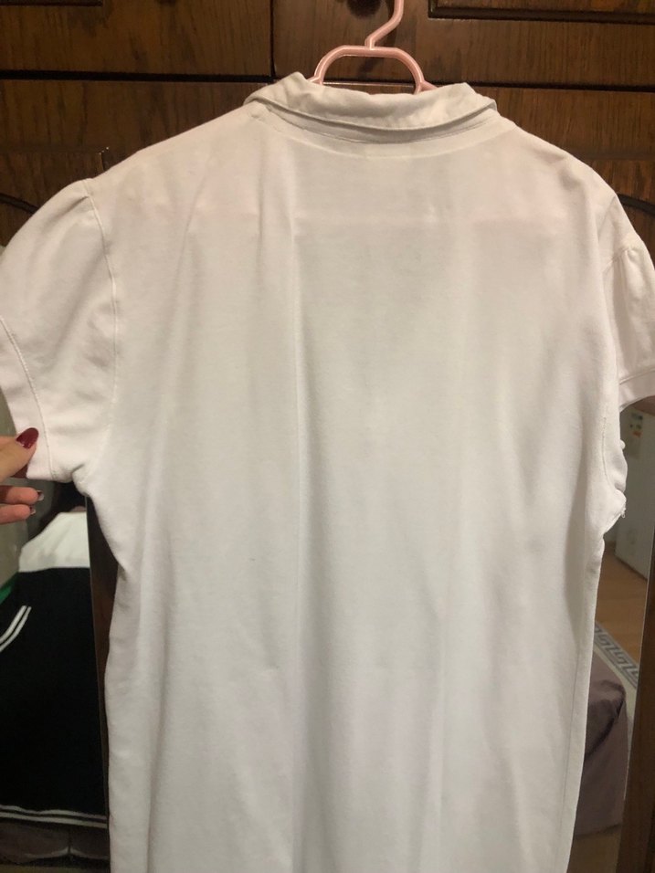 Beyaz Pamuklu Hamile Midi Elbise - Görsel 3