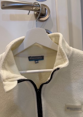 Beyaz Yarım Fermuarlı Kadın Sweatshirt - Görsel 2