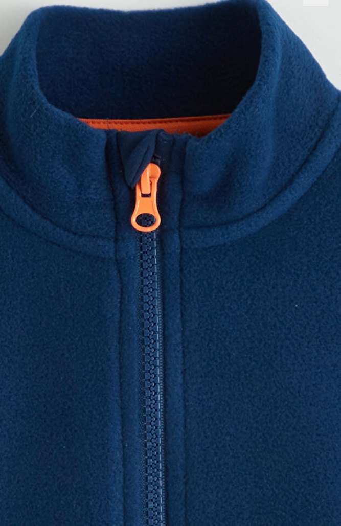 Erkek Çocuk Mavi Fermuarlı Sweatshirt - Görsel 5