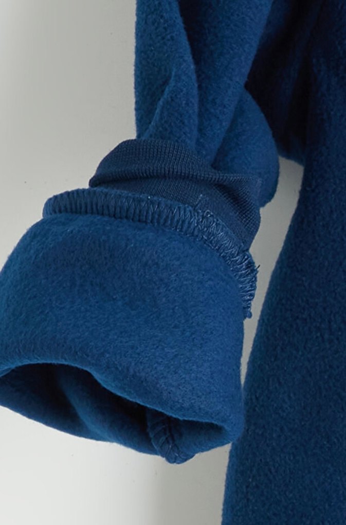 Erkek Çocuk Mavi Fermuarlı Sweatshirt - Görsel 4