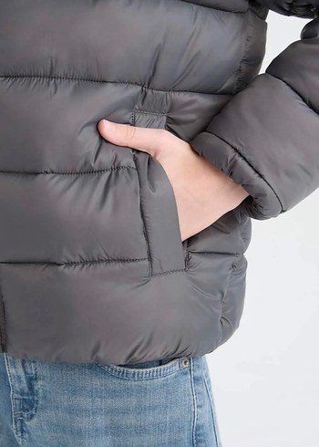 Erkek çocuk Gri Sokak Stili Mont - Görsel 4