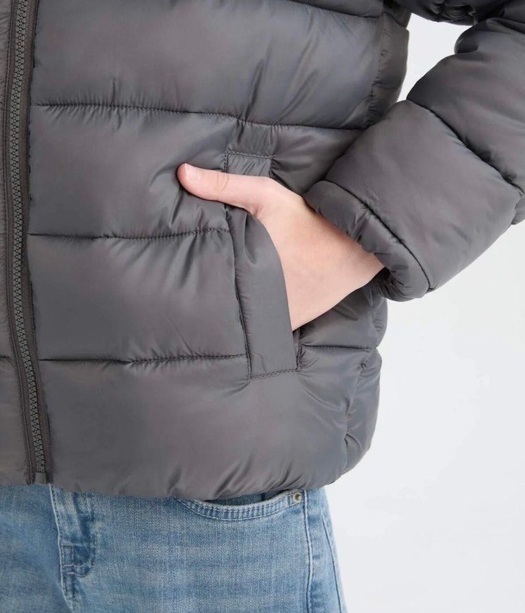 Erkek çocuk Gri Sokak Stili Mont - Görsel 4