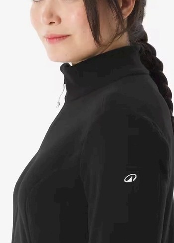 Fermuarlı Siyah Kadın Spor Üstü - Görsel 4