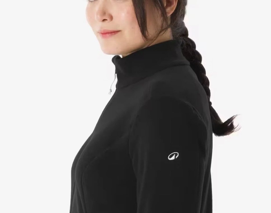 Fermuarlı Siyah Kadın Spor Üstü - Görsel 4