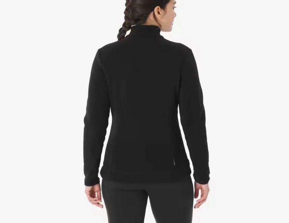 Fermuarlı Siyah Kadın Spor Üstü - Görsel 3