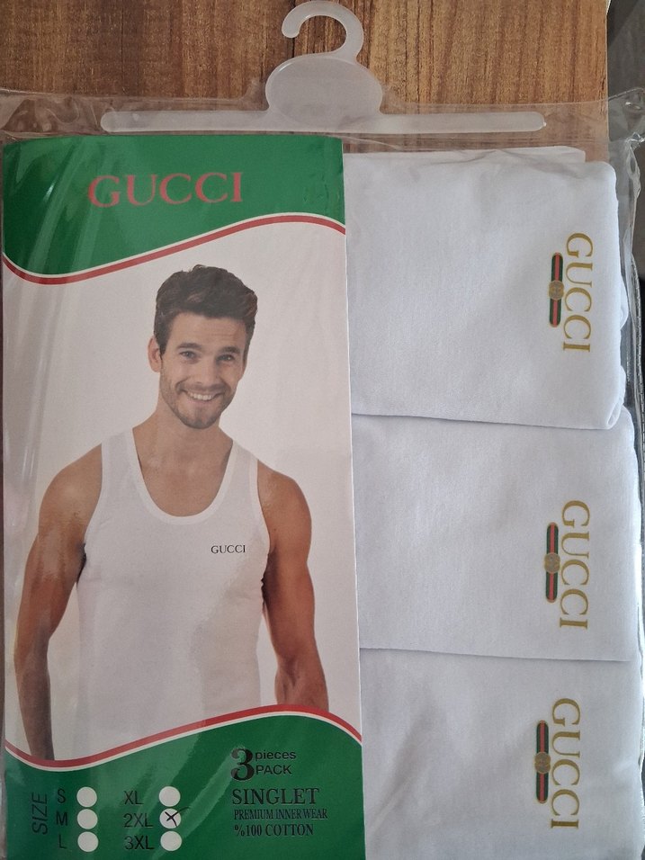 GUCCI Beyaz Baskılı Atlet - Görsel 2