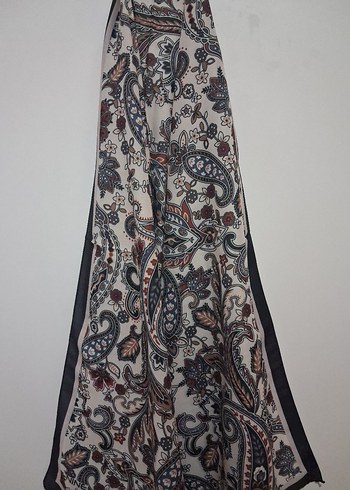 Bohem Çok Renkli Gri Desenli Kadın Şal - Görsel 2