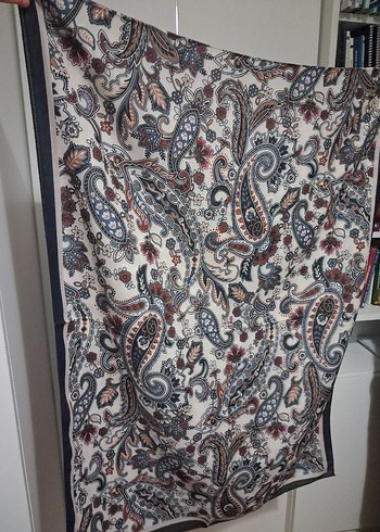 Bohem Çok Renkli Gri Desenli Kadın Şal - Görsel 3