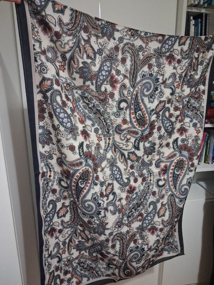 Bohem Çok Renkli Gri Desenli Kadın Şal - Görsel 3