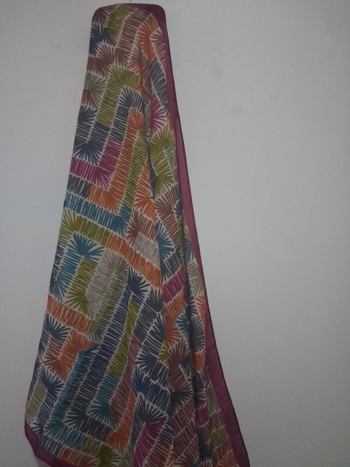 Kadın Çok Renkli Bohem Şal - Görsel 2