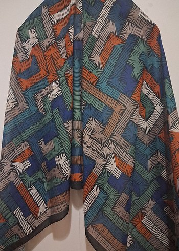 Kadın Çok Renkli Desenli Şal - Görsel 3