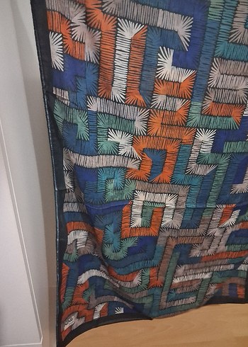 Kadın Çok Renkli Desenli Şal - Görsel 2