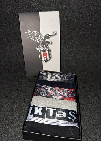 Beşiktaş Siyah Erkek Boxer 3 lü - Görsel 2