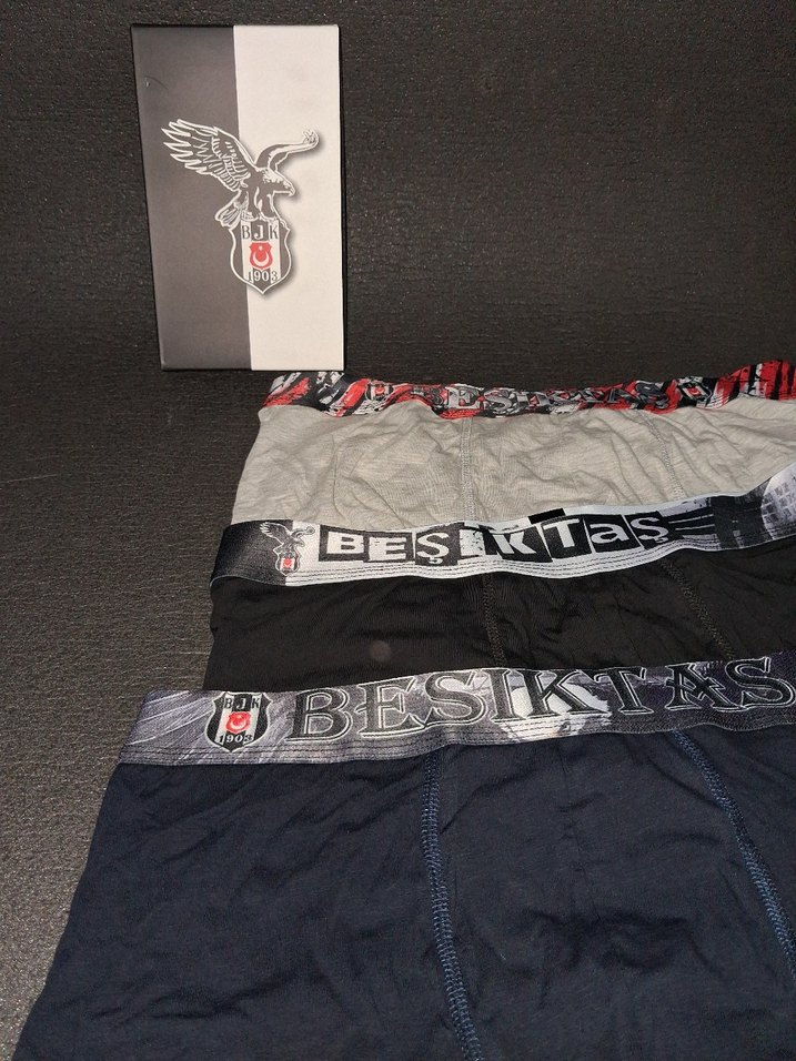 Beşiktaş Siyah Erkek Boxer 3 lü - Görsel 3