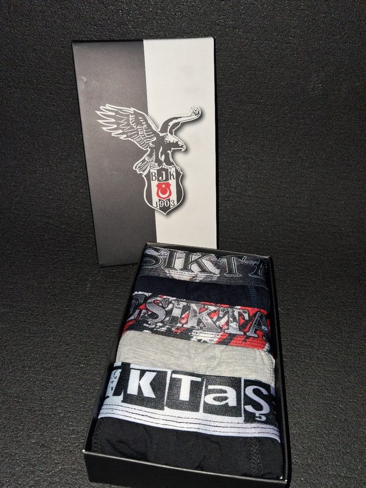 Beşiktaş Siyah Erkek Boxer 3 lü - Görsel 2