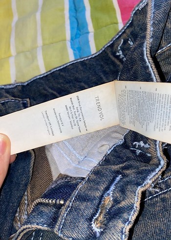 Kemerli baggy jean koyu mavi dark blue - Görsel 4