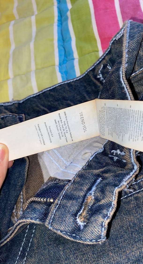 Kemerli baggy jean koyu mavi dark blue - Görsel 4